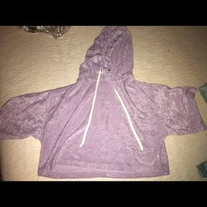 Cropped lilac hoodie
